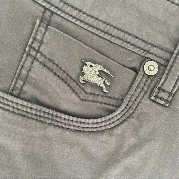 Burberry Bayswater Skinny Zip Pants, Dark Grey, Size 27 - Picture 5 of 10